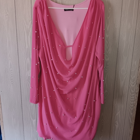 Plus size Pearls Beaded Bodycon Dress - Picture 12 of 16